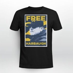 Roman Wilson Free Harbaugh Michigan Football Graphic T-Shirt College Fan Tee